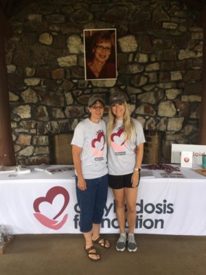 Two volunteers table